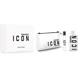 DSQUARED2 ICON POUR FEMME DÁRKOVÁ SADA EDP 100, MINIATURKA EDP 10 ML A KOSMETICKÁ TAŠTIČKA