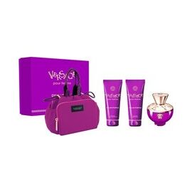 VERSACE DYLAN PURPLE DÁRKOVÁ SADA EDP 100 ML, TĚLOVÉ MLÉKO 100 ML, SPRCHOVÝ GEL 100 ML A KOSMETICKÁ TAŠTIČKA