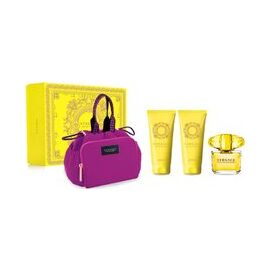 VERSACE YELLOW DIAMOND GIFT SET EDT 90 ML, BODY LOTION 100 ML, SHOWER GEL 100 ML AND HANDBAG