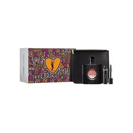 YVES SAINT LAURENT BLACK OPIUM GIFT SET EDP 50 ML, MASCARA 2 ML AND COSMETIC BAG BLACK