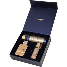 AL HARAMAIN AMBER OUD BLEU EDITION DÁRKOVÁ SADA EDP 75 ML, EDP 30 ML A DEOSPRAY 200 ML