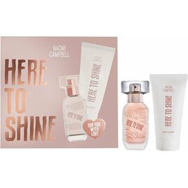 NAOMI CAMPBELL HERE TO SHINE DÁRKOVÁ SADA EDT 15 ML A TĚLOVÉ MLÉKO 50 ML
