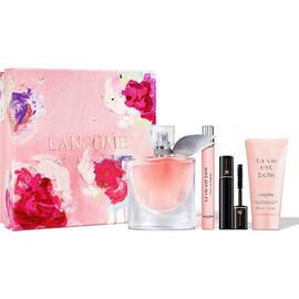 LANCOME LA VIE EST BELLE DÁRKOVÁ SADA EDP 50 ML, MINIATURKA EDP 10 ML, TĚLOVÉ MLÉKO 50 ML A ŘASENKA 2 ML