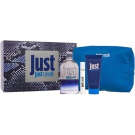 CAVALLI ROBERTO JUST CAVALLI FOR HIM DÁRKOVÁ SADA EDT 90 ML, SPRCHOVÝ GEL 100 ML, MINIATURKA EDT 15 ML A KOSMETICKÁ TAŠKA