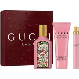 GUCCI FLORA GORGEOUS GARDENIA DÁRKOVÁ SADA EDP 100 ML, MINIATURKA EDP 10 ML A TĚLOVÉ MLÉKO 50 ML
