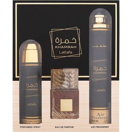 LATTAFA KHAMRAH DÁRKOVÁ SADA EDP 100 ML, DEOSPRAY 200 ML A BYTOVÁ VŮNĚ 300 ML
