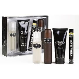 CUBA BLACK DÁRKOVÁ SADA EDT 100 ML, EDT 35 ML, AFTER SHAVE ( VODA PO HOLENÍ )  100 ML A SPRCHOVÝ GEL 200 ML