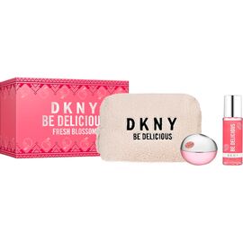 DKNY BE DELICIOUS FRESH BLOSSOM GIFT SET EDP 100 ML, TĚLOVÝ SPREJ 125 ML AND COSMETIC BAG