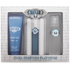 CUBA PRESTIGE PLATINUM GIFT SET EDT 90 ML, SHOWER GEL 200 ML A AFTER SHAVE ( AFTERSHAVE ) 100 ML