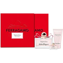 SALVATORE FERRAGAMO SIGNORINA UNICA GIFT SET EDP 100 ML, BODY LOTION 50 ML AND MINIATURE EDP 5 ML