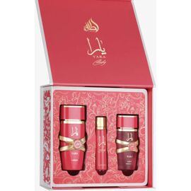 LATTAFA YARA CANDY DÁRKOVÁ SADA EDP 100 ML, MINIATURKA EDP 12 ML A VLASOVÝ SPREJ 50 ML