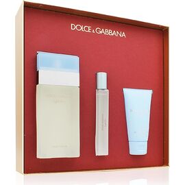 DOLCE & GABBANA LIGHT BLUE SET W (EDT 100ML + BC 50ML + EDT 10ML)