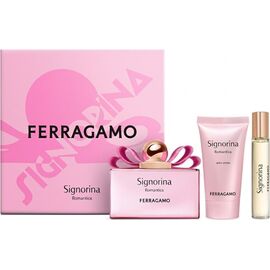 SALVATORE FERRAGAMO SIGNORINA ROMANTICA DÁRKOVÁ SADA EDP 100 ML, TĚLOVÉ MLÉKO 50 ML A MINIATURKA EDP 15 ML