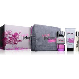 CAVALLI ROBERTO JUST CAVALLI GIVE ME MAGIC FOR HER DÁRKOVÁ SADA EDP 90 ML, TĚLOVÉ MLÉKO 100 ML, MINIATURKA EDP 15 ML A KOSMETICKÁ TAŠKA