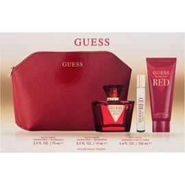 GUESS SEDUCTIVE RED GIFT SET EDT 75 ML, BODY LOTION 100 ML, MINIATURE EDT 15 ML AND COSMETIC BAG