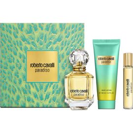 CAVALLI ROBERTO PARADISO DÁRKOVÁ SADA EDP 75 ML, TĚLOVÉ MLÉKO 100 ML A MINIATURKA EDP 7,5 ML