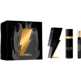 CAROLINA HERRERA BAD BOY GIFT SET EDT 100 ML, DEOSPRAY 100 ML AND MINIATURE EDT 10 ML