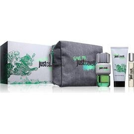 CAVALLI ROBERTO JUST CAVALLI GIVE ME MAGIC DÁRKOVÁ SADA EDT 90 ML, SPRCHOVÝ GEL 100 ML, MINIATURKA EDT 15 ML A KOSMETICKÁ TAŠKA