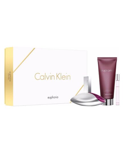 CALVIN KLEIN EUPHORIA EDP 100 ML + BODY LOTION 200 ML + EDP ROLL-ON 10 ML GIFT SET