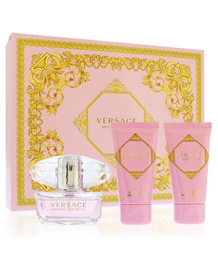 VERSACE BRIGHT CRYSTAL EDT 50 ML + BODY LOTION 50 ML + SHOWER GEL 50 ML GIFT SET