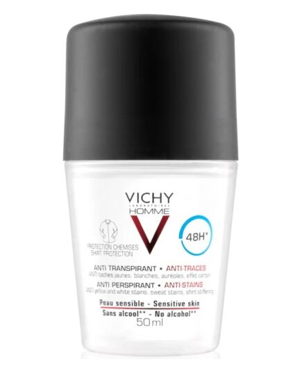 VICHY HOMME 48H ANTIPERSPIRANT AGAINST WHITE AND YELLOW SPOTS FOR MEN 50 ML