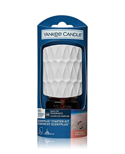 YANKEE CANDLE ELECTRIC ORGANIC KIT PINK SANDS SCENT INTO THE DRAWER