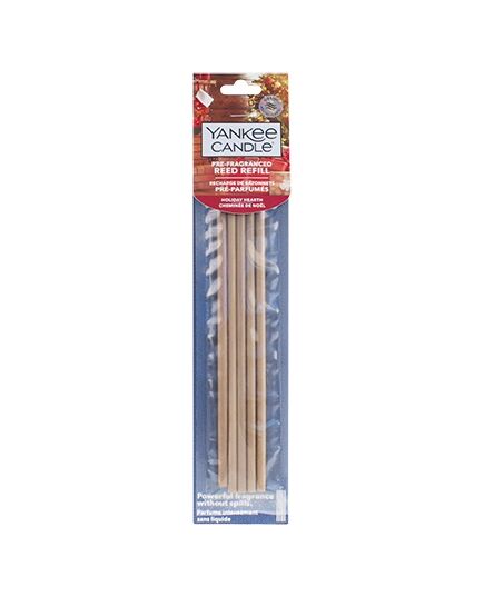 YANKEE CANDLE PRE-FRAGRAN.REED HOLIDAY HEARTH FILLING INTO THE DIFFUSER 5X PCS