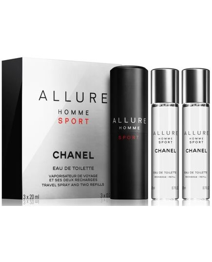 CHANEL ALLURE HOMME SPORT EDT 3X20ML REFILLABLE