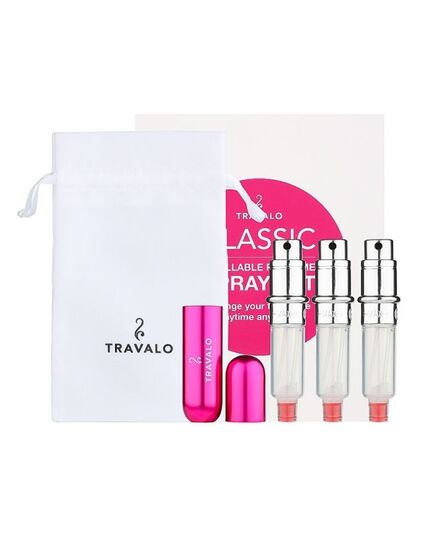 TRAVALO CLASSIC HD REFILLABLE PERFUME SPRAYER GIFT SETHOT PINK