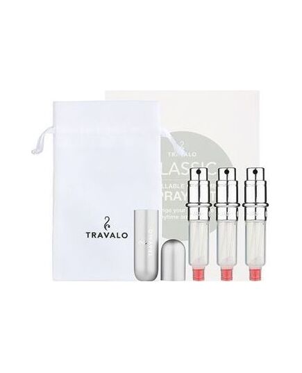 TRAVALO CLASSIC HD REFILLABLE PERFUME SPRAYER GIFT SETSILVER