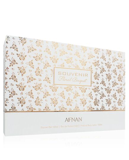AFNAN SOUVENIR FLORAL BOUQUET GIFT SET EDP 100 ML, SHOWER GEL 100 ML AND BODY LOTION 100 ML