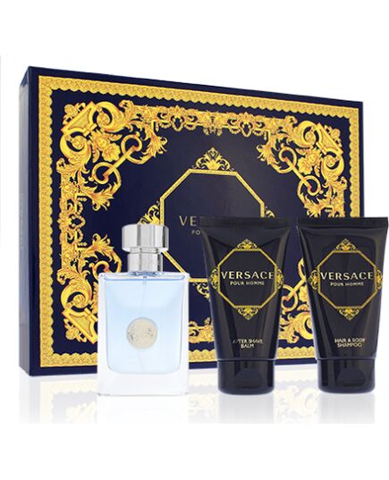 VERSACE POUR HOMME EAU DE TOILETTE FOR MEN 50 ML + BALZÁM PO HOLENÍ 50 ML + SPRCHOVÝ GEL 50 ML GIFT SET