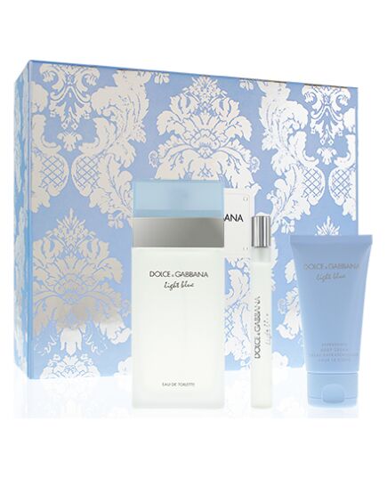 DOLCE & GABBANA LIGHT BLUE EDT 100ML + TĚLOVÝ KRÉM 50 ML + EDT 10 ML GIFT SET