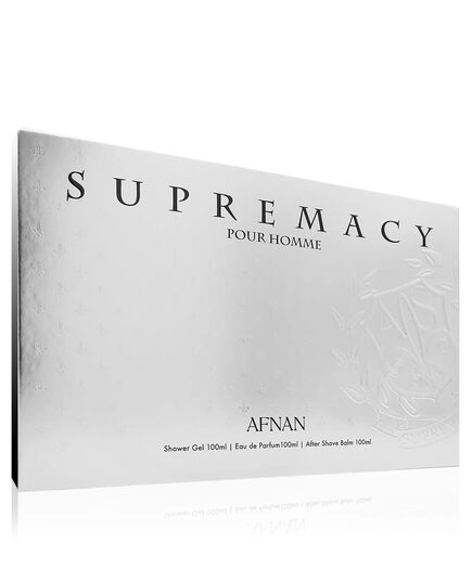 AFNAN SUPREMACY SILVER GIFT SET EDP 100 ML, SHOWER GEL 100 ML AND AFTERSHAVE BALM 100 ML
