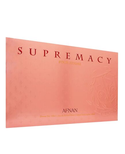 AFNAN SUPREMACY PINK GIFT SET EDP 100 ML, SHOWER GEL 100 ML AND BODY LOTION 100 ML
