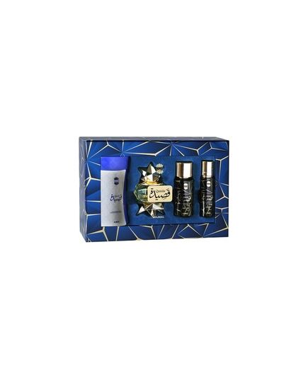 AJMAL QASIDA GIFT SET EDP 60ML, BODY POWDER 80G, BODY MIST 50ML AND HAIR MIST 30ML