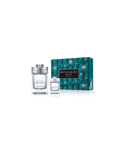 BVLGARI MAN RAIN ESSENCE GIFT SET EDP 100 ML AND MINIATURE EDP 15 ML