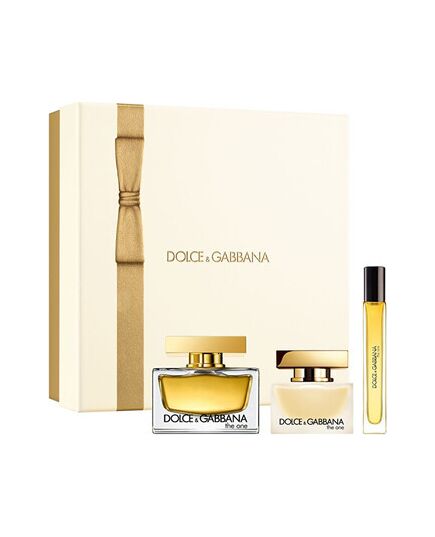 DOLCE GABBANA THE ONE GIFT SET EDP 75 ML, VLASOVÝ SPREJ 30 ML A MINIATURKA EDP 10 ML