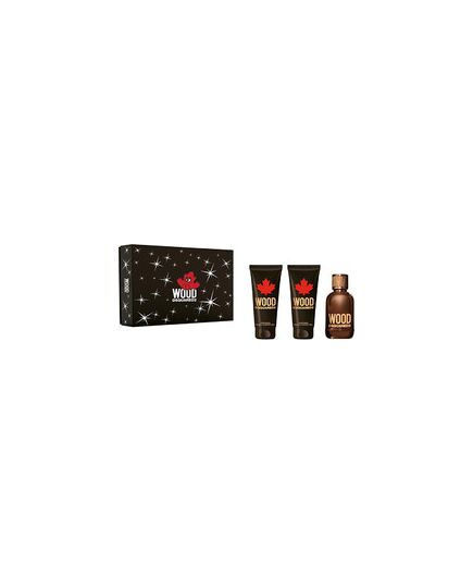 DSQUARED2 WOOD POUR HOMME GIFT SET EDT 100 ML, SHOWER GEL 100 ML AND AFTER SHAVE BALSAM 100 ML
