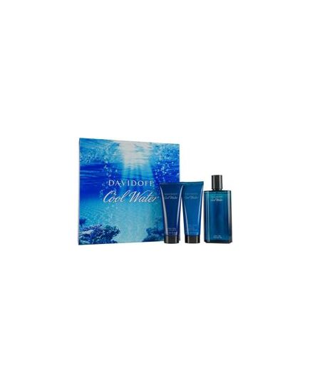 DAVIDOFF COOL WATER MAN UNITED GIFT SET EDT 125 ML AFTER SHAVE BALM 75 ML COOL WATER AND COOL WATER SHOWER GEL 75 ML