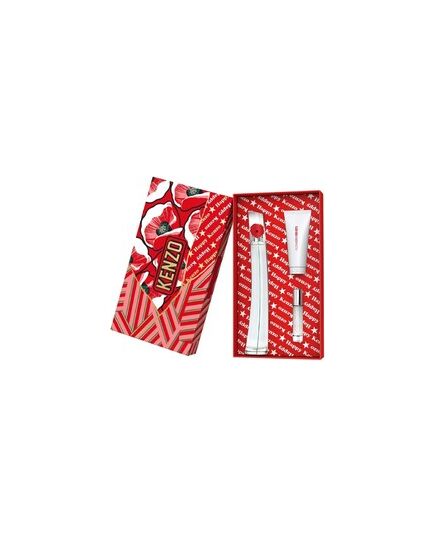 KENZO FLOWER BY KENZO GIFT SET EDP 50 ML, BODY LOTION 75 ML AND MINIATURE EDP 10 ML