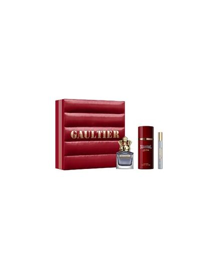 JEAN PAUL GAULTIER SCANDAL POUR HOMME GIFT SET EDT 100 ML, DEOSPRAY 150 ML AND MINIATURE EDT 10 ML