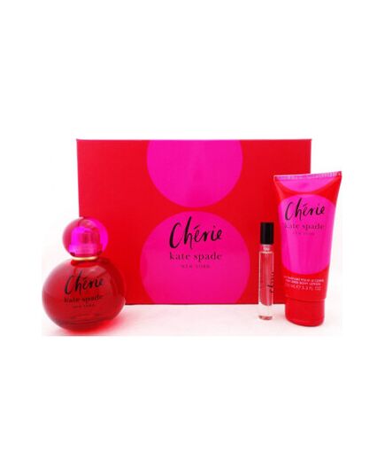 KATE SPADE CHÉRIE GIFT SET EDP 100 ML, MINIATURKA EDP 7,5 ML A SHOWER GEL 100 ML