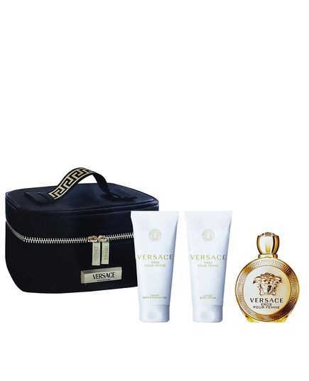 VERSACE EROS POUR FEMME GIFT SET EDP 100 ML, BODY LOTION 100 ML, SHOWER GEL 100 ML AND HANDBAG