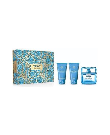 VERSACE MAN EAU FRAICHE GIFT SET EDT 50 ML SHOWER GEL MAN EAU FRAICHE 50 ML AFTER SHAVE BALM MAN EAU FRAICHE 50 ML