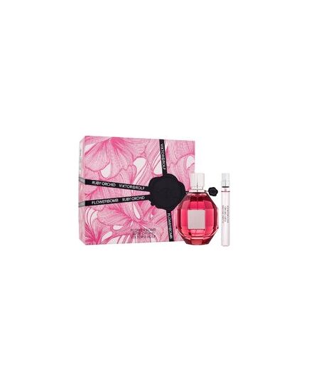 VIKTOR & ROLF FLOWERBOMB RUBY ORCHID GIFT SET EDP 100 ML AND MINIATURE EDP 10 ML
