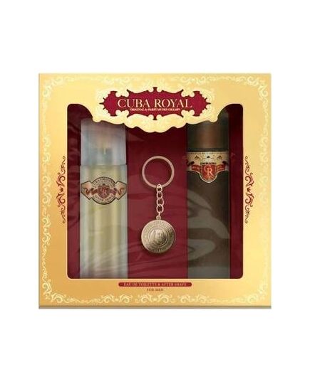 CUBA ROYAL GIFT SET EDT 100 ML, AFTER SHAVE 100 ML AND KEY RING