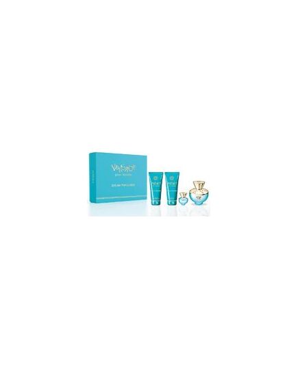 VERSACE DYLAN TURQUOISE POUR FEMME GIFT SET EDT 100 ML, SHOWER GEL 100 ML, BODY GEL 100 ML AND MINIATURE EDT 5 ML