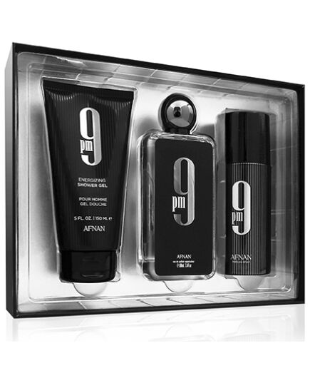 AFNAN 9PM GIFT SET EDP 100 ML, SHOWER GEL 150 ML AND DEOSPRAY 150 ML