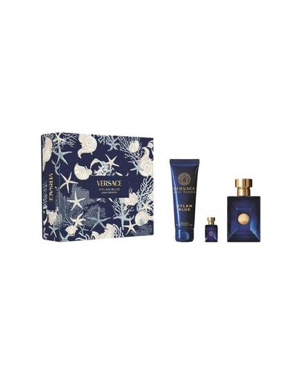 VERSACE DYLAN BLUE GIFT SET EDT 100 ML, MINIATURKA EDT 5 ML A SHOWER GEL 150 ML